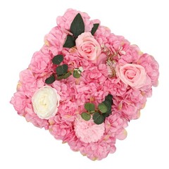 12pcs 3D Artificial Flower Wall Panel Silk Rose Mat for Wedding Backdrop 38*38cm