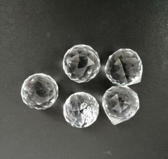 5pcs 20mm Glass K9 Faceted Crystal Ball Pendant Prism Lamp Lighting Part Hanging