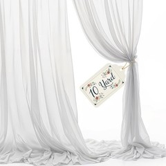 Sheer Voile Chiffon Fabric Draping Panels | 10 Yards 120″ Wide White Voile Fa…