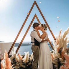 Set of 2 Nesting Wood Wedding Arch Huge Decorative Garden Wedding Backdrop Stand