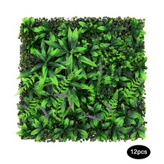 12 Pieces Greenery Wall Panels Artificial Greenery Panels Outdoor/Indoor Wedding