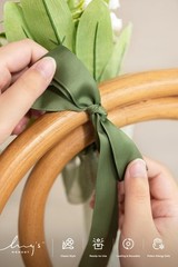 8pcs Wedding Aisle Pew Flowers Chair Decorations – White & Sage Green Arrangemen