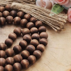 55″ Brown Wood Bead Chain Tassels Hanging Garland Party Events Home Decorations
