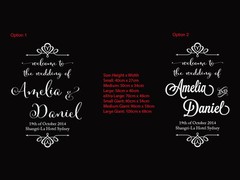 Oval Custom Wedding Welcome Sign Decal – Personalised Name & Date Sticke
