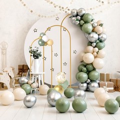 3PCS Metal Arch Backdrop Stand Gold Wedding Arch for Ceremony Decorations
