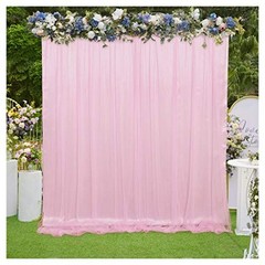 Backdrop Curtains Tulle Backdrop Panels 5ftx7ft Sheer Photography Pink