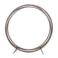 8 feet Brown Natural Wood Round BACKDROP STAND Wedding Arch Party Decorations