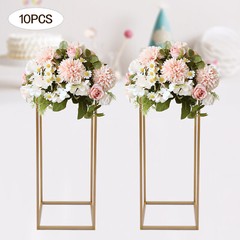 Flower Stand for Wedding Table 10x 31.5 in Tall Gold Metal Centerpieces Decor