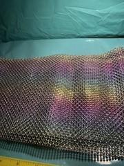 Rainbow Sparkle 6”x 8’ Diamond Mesh Wrap Roll Rhinestone Crystal Ribbon