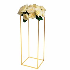 11*11*31in Modern Gold Rectangular Iron Flower Display Rack With Acrylic Plate