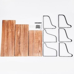 3 Natural Rectangular Metal Wood Floating Shelves Home Decorations Supplies