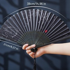 4 Pack Compartments Foldable, Bamboo Hand Fan Small, Fencer Summer, Hand Fan Fold…