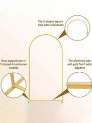 Wedding Arch Backdrop Brackets 7.2ft 6.6ft 6fet Gold Metal Ceremony Shower