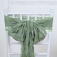 5 DUSTY SAGE Gauze Cheesecloth CHAIR SASHES Party Events Decorations Supplies