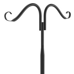 Shepherds Hooks 2 Pack Heavy Duty Two Sided Garden light Pole with 7 Base Prongs