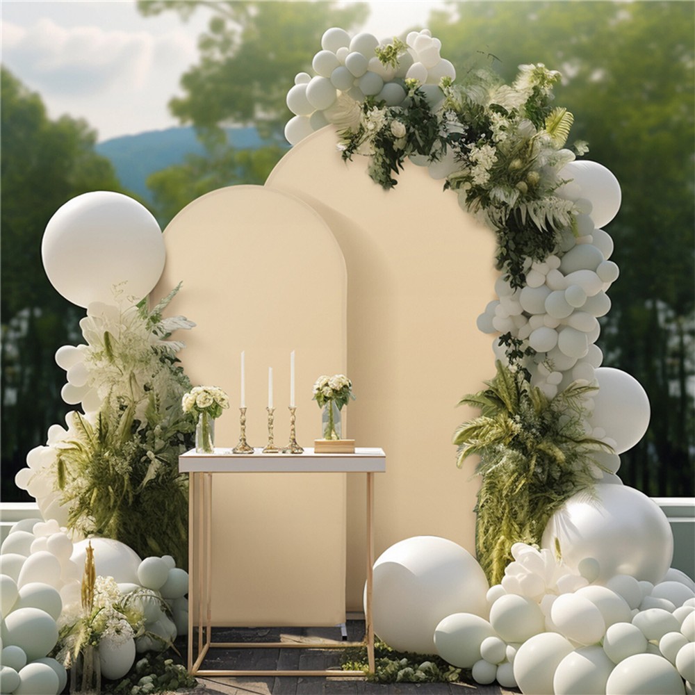 Zippered Stretch Arch Cover Thick Milk-Silk Polyester for Wedding Party Backdrop