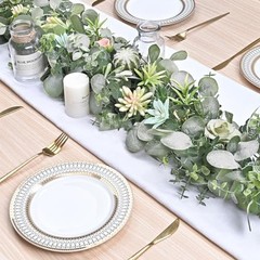 6FT Artificial Eucalyptus Garland, Faux Greenery Garland 2 Packs Grey Green