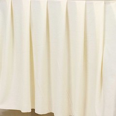 IVORY Ruffle Pleated Skirt Fitted Spandex Banquet CHAIR COVER Party Decorations