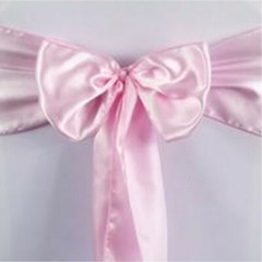 light pink satin chair sash chair tie bow chair ribbons wedding birthday decor