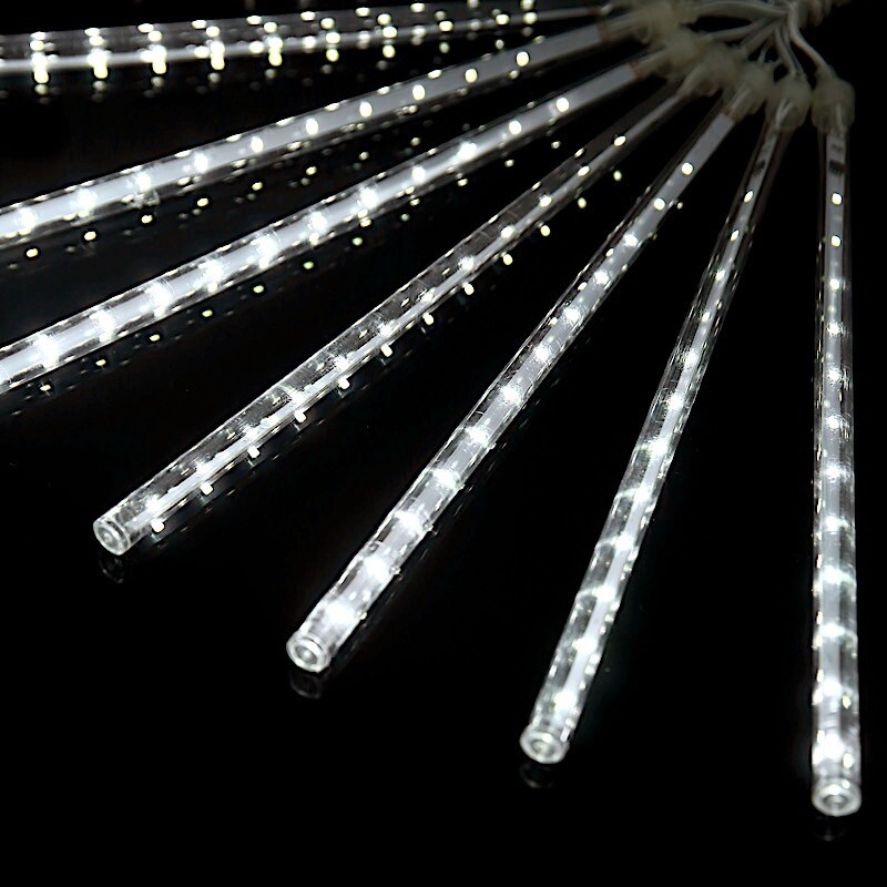 8 pcs Clear 96-Inch LED Tube Meteor Rain Event Lights PArty Garlands Decorations