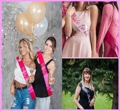 6 Pack White Blank Sash,Plain Satin Sashes,Sashes for Pageants,DIY Sashes for Pa