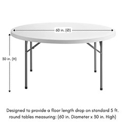 – 120 Inch Round Crinkle Taffeta Tablecloth – Crushed Shiny 120″ (Round) Black