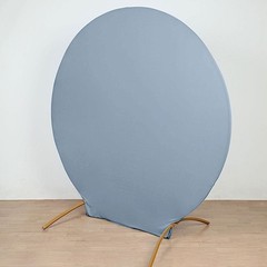 DUSTY BLUE 7.5 ft Fitted Spandex Round BACKDROP STAND COVER Party Wedding