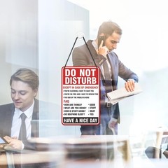 Do Not Disturb Door Hanger Sign, Available Please Knock Sign, Double-Sided PV…