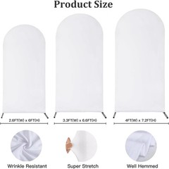 Machine Washable 6.6FT Beige Arch Cover – Enhance Your Event Decor Effortlessly