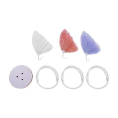 Giant 3-head Artificial Butterfly Decorations, for Wedding, White, Pink, Purple