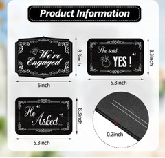 3 Pieces She Said Yes Sign Photo Prop Engagement Engaged Signs