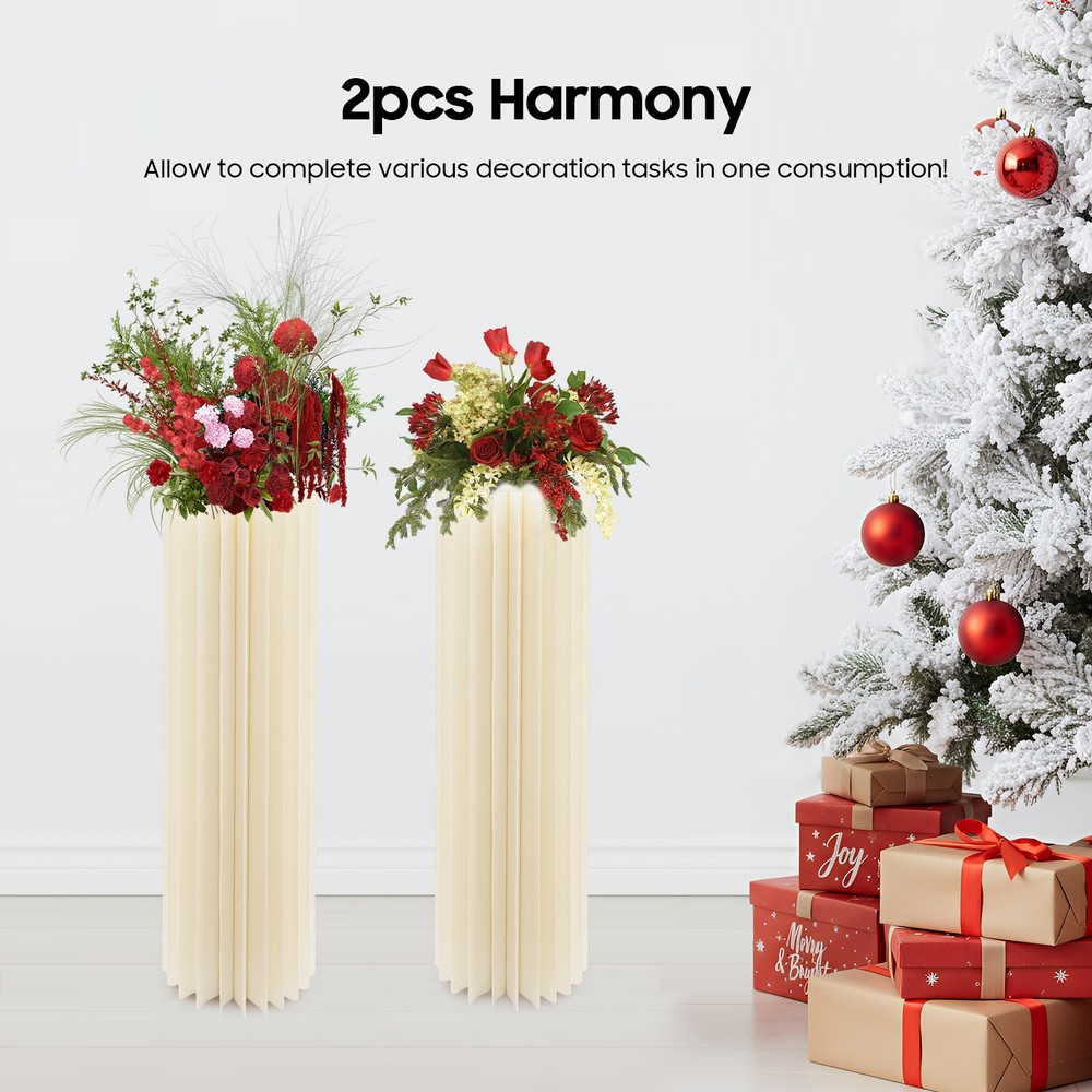 2PCS Cylinder Pedestal Stands for Party Table Cake Pedestal Stand for Parties