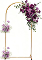 6.6 FT Metal Arch Backdrop Stand, Gold | Wedding Arch, Balloon Arch Stand, for P