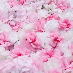 Flower Wall Panel 24″ x 16″ Artificial Roses Dahlias for Wedding & Party
