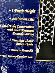 8ft Pre-Lit Arch Warm White Lights Metal Steel Construction Wedding Lighted 2001