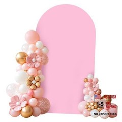 6.0 FT Arch Backdrop Cover Spandex Fitted Arch Party Cover for Photo, 6 FT Pink