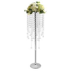 10pc Crystal Silver Flower Stand 75cm Large Flower Stand Wedding Decor