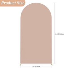 Charming 6.6FT Nude Spandex Arch Cover – Perfect for Weddings & Parties