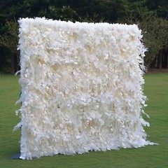 Pampas 5D Grey Pampas Grass Fabric Artificial rolling up curtain flower 8FT×8FT