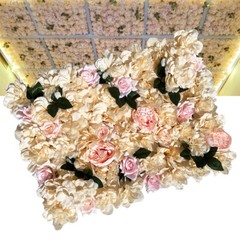 12 Pcs Artificial Rose Flower Wall Panel Bouquet Wedding Party Backdrop Decor.