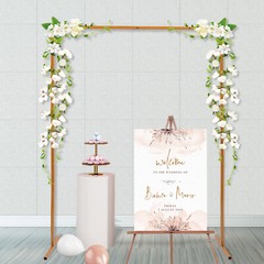 Yellow Backdrop Stand Square Metal Arch Party Frame For Party Wedding Decor