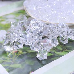 1000 Pack 1 Inch Clear Acrylic Fake Ice Cubes Display for Home Wedding Decor