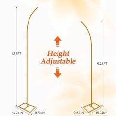 Balloon Arch Stand Kit, Balloon Arch Stand Set of 2 with Metal 7.8FT & 6.2FT