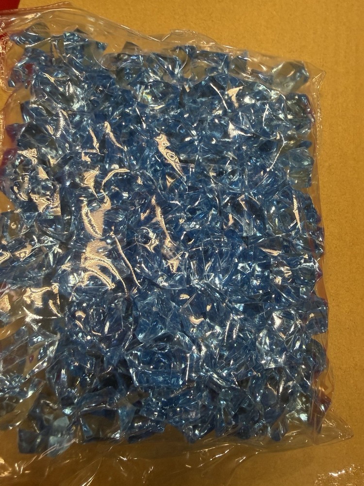 Diamonds Gems Ice Cubes Decor 5bags BLUE Acrylic Fake Crushed Ice Rocks 770pc