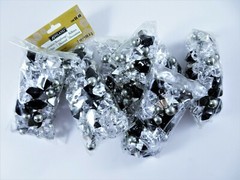 Decorative Bowl Fillers Table Scatters Acrylic Clear Black Silver 6 Packages