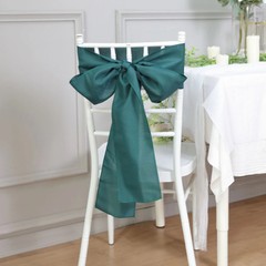 10 Peacock Teal Polyester CHAIR SASHES Ties Bows Wedding Party Ceremony