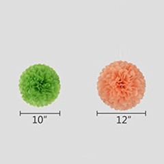 Pom Poms Tissue Paper Flowers Ball for Wedding Party Decoration 5 Pcs 10″ 12″