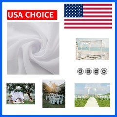 58″ Solid Color Chiffon Fabric Rustic Sheer Bridal Wedding Party Decorations …