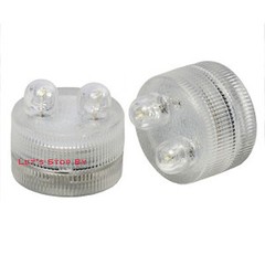 10 White SUPER Bright Dual LED Tea Light Submersible Floralyte Wedding Home Deco