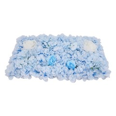 12PCS Artificial Flower Wall Panels White+Blue Dreamlike Flower Wall Backdrop